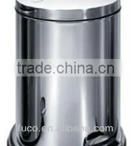 TRASH CAN WITH PEDAL 40L STAINLESS STEEL Bin WITH Plastic Base thumbnail-1