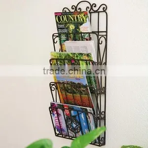 Wall Hanging Metal Magazine Rack thumbnail-1
