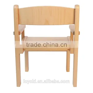 Children's Furniture Solid Beech Wood Child Chair Children's Chairs With Armrests Natural Varnish Kid Chair thumbnail-3