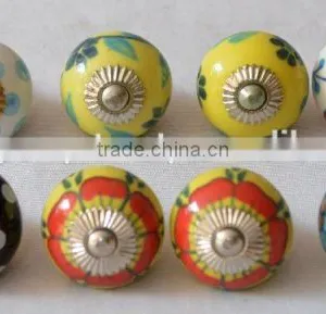 Beautiful Mix Design Hand Painted Cabinet Ceramic Knobs thumbnail-1