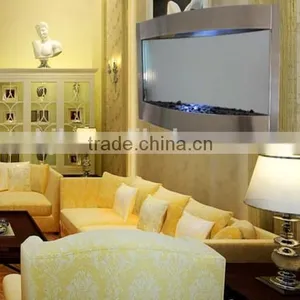 Indoor Hanging Water Wall Stainless Steel Led Bathroom Mirror thumbnail-1
