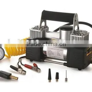 TWO CYLINDER PORTABLE METAL AIR COMPRESSOR,MINI AIR COMPRESSOR thumbnail-1