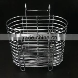 43007 Steel Wire Sink Basket Cutlery Holder Cooking Utensils Storage Kitchen Rack thumbnail-5