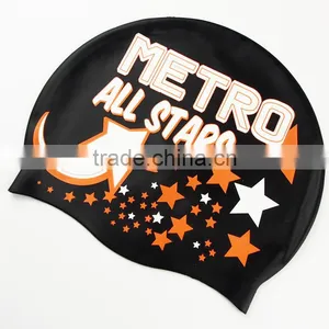 2016 Full Color Print Colorful Silicone Swimming Cap thumbnail-2