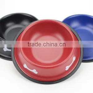 Custom Rubber Ring Dog Bowl/stainless Steel Pet Food Bowl Wholesale thumbnail-1
