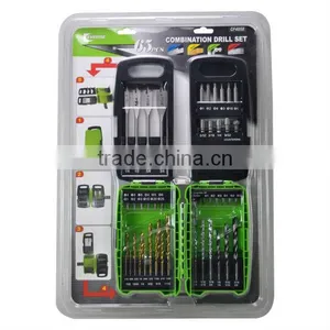65 Piece Combination Drill Bits Set in Plastic Case thumbnail-1