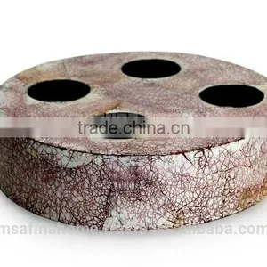 Eggshell Lacquer Tealight Candle Holders thumbnail-1