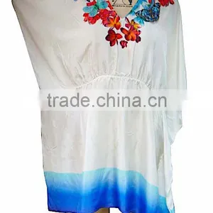Beautiful Tropical Blue Beach Kaftan thumbnail-2
