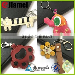 Keychain Leather Factory Cheap Custom Made Embossed Animal Leather Keychains thumbnail-2