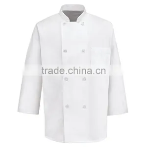 8 Button 3/4 Length Sleeve 100% Cotton Chef Uniform Coat KR004 thumbnail-1