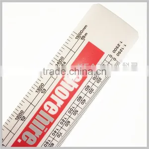 Kearing Luxury Durable Plastic 30 cm Flat Oval Scale Ruler With Different Proportions Engineer Usage # 8505 thumbnail-3