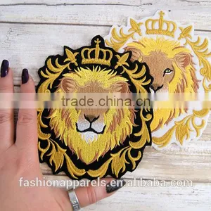 Custom High Quality Embroidered Lion Patch for Clothes Embroidery Patch Made in China Choose Size/color thumbnail-5