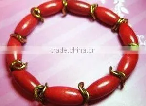 Fashion Wood Bead Bracelet, Elastic Wood Bead Bracelet Custom Bead Jewelry thumbnail-1