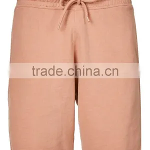 MGOO Foshan Manufacturer Pink Ribbed Jersey Shorts Fashion Comfortable Draw String Raw Hem Knee Length Shorts thumbnail-2
