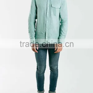 2016 Latest Dress Designs Mens Hemp Dress Linen Shirts thumbnail-3