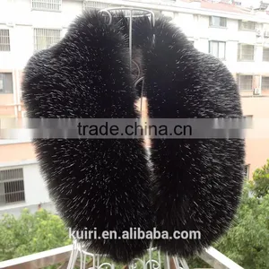 Factory Price Fur Trim/Faux Fur Natural Raccoon/fox Fur Large Fur Collar thumbnail-3