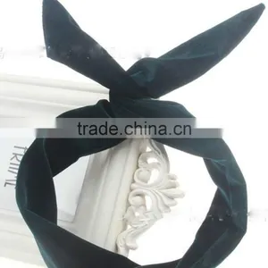 Fashion Women Velvet Headbands Rabbit Ears thumbnail-6