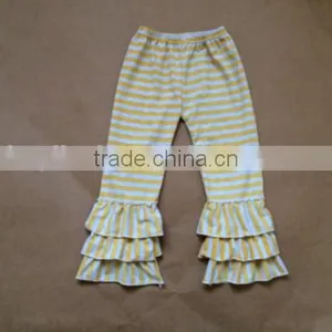 Sweet Girls Stripe Ruffle Leggings Comfy and Beautiful With Long Bell Pants Girls Capri Pants Kids Pants thumbnail-1