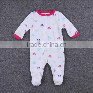 Wholesale Baby Pajama 100% Cotton Footed Design Baby Rompers for Girl Clothing thumbnail-4