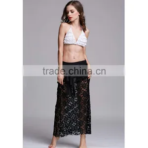 2016 Lady Casual Cover Up Long Black Convertible Lace Beach Dress thumbnail-3