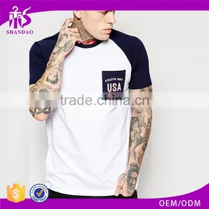 Guangzhou Shandao Summer Casual 160g 100% Cotton O-Neck Short Sleeve With Pocket T Shirts Manufacturers China thumbnail-1