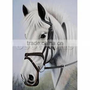 Diamond Painting Rhinestone White Horse Pattern Cotton Embroidery DIY Kit thumbnail-1