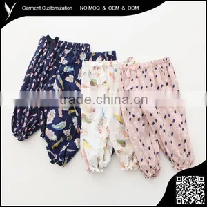 Summer Girl Children Anti-Mosquito Pants Cotton Linen Baby Bloomers thumbnail-1