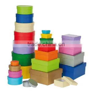 Gift Box Set,12 Assorted Sizes Aquare Col.Square Nested Boxes - Matte - 12 pc Set - 12 Piece Set thumbnail-5
