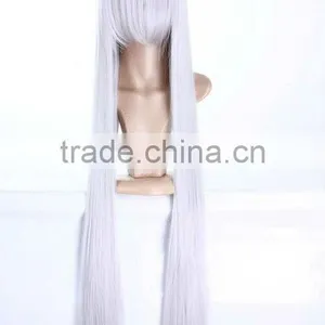 2013 Latest Long Carnival Wigs,Silver Grey Cosplay Costume Party Wigs DB01518 Dubaa Fashion Jewelry for Halloween Synthetic Wigs thumbnail-1