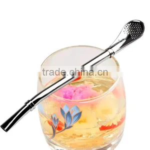 New Arrival Kitchen Tool 2PCS Metal Yerba Mate Drinking Straw With Cleaner Brush thumbnail-3
