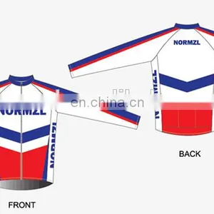 2017 New Product Wholesale High Quality Best Price Comfortable Fabric Quick Dry Custom Long Sleeve Cycling Jersey thumbnail-2