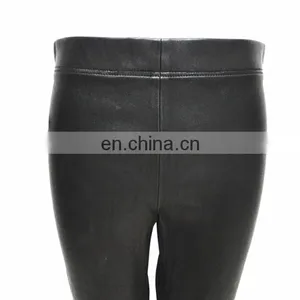 Wholesale Stretch Knit Panel Leather Legging Stretch Pants thumbnail-5