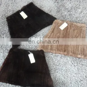 Knitted Mink Fur Tube Cape for Women thumbnail-1