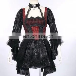 Gothic Princess Dress With Attached Laced Choker thumbnail-1