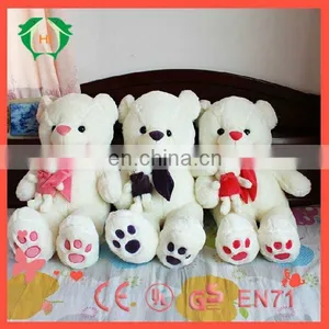 HI EN71 Valentine Best Gift Big Soft White Lovely Teddy Red Heart Large Stuffed Toy Animals thumbnail-1