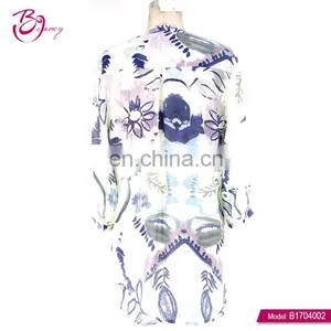 2017 Premium Popular Style Ladies Fashion White Cotton Tops thumbnail-3
