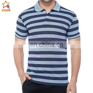 Custom Striped Simple Design Fashion China Cheap High Quality Plain Oversized t Shirt Polo thumbnail-1