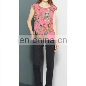 Digital Printing Wholesale Silk Flocked Chiffon Fabric thumbnail-1