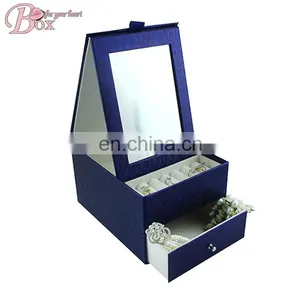 To Set Up A Mirror Blue Textur Jewelry Box thumbnail-1