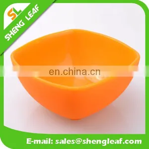 Square Shape Various Color Silicone Food Serving Bowls thumbnail-6