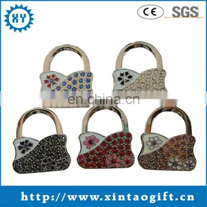 Design Round Foldable Bag Hook With Epoxy Printing Logo thumbnail-1
