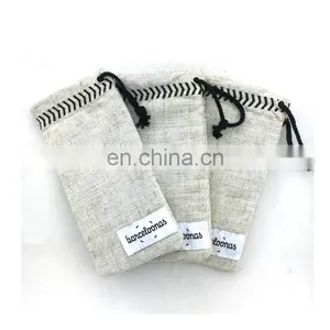Custom Personalized Sunglasses Sleeve Sunglasses Cover Two Tone Cotton Jute Felt Microfiber Sunglasses Pouch thumbnail-3