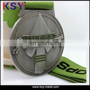 High Quality Brushed Gunmetal Custom Finisher Medals With Lanyard thumbnail-2