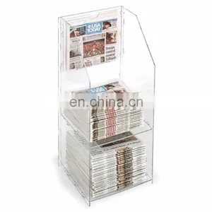 Acrylic Hotel Newspaper Rack Wholesales thumbnail-3