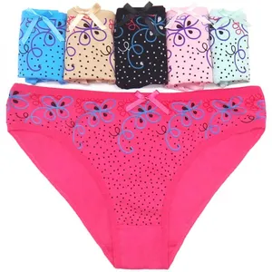 Yun Meng Ni Sexy Underwear Pretty Print Sexy Briefs Breathable Cotton Preteen Panty Sexy Mature Lingerie thumbnail-4
