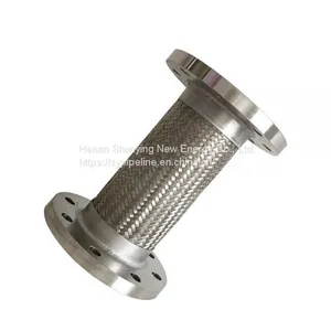 SS304 Braided Bellows Hose Stainless and Carbon Steel Flexible Metal Hose Pipe thumbnail-1