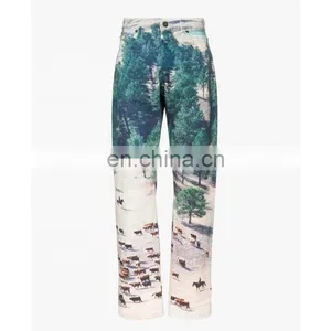 DiZNEW Dongguan Custom Denim Mens Wholesale Digital Printing Plus Size Jeans thumbnail-2