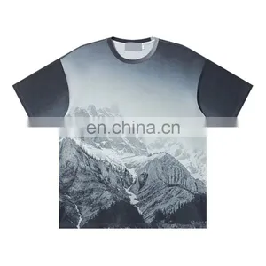 DiZNEW Knitted Cotton Casual Male Digital Printing Men Custom Black T Shirt thumbnail-1