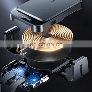 JOYROOM Wireless Car Charger Qi Auto-Clamping Air Vent Dashboard Car Charging for IPhone 11/11 Pro/11 Pro Max/XSMax/XS/XR/X/8P/8 thumbnail-5