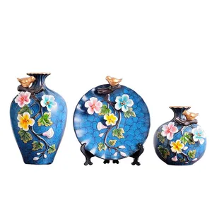 Nordic Retro Color Paint Hand Made Modern Simple Elegant Ceramic Vase For Shopping Mall Decor thumbnail-2